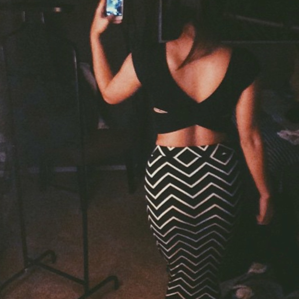 Skirt and crop top